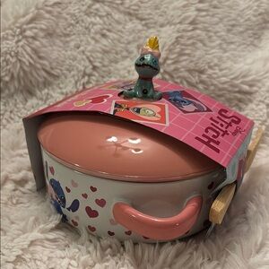 Stitch Heart Patterned Ceramic Brie Baker